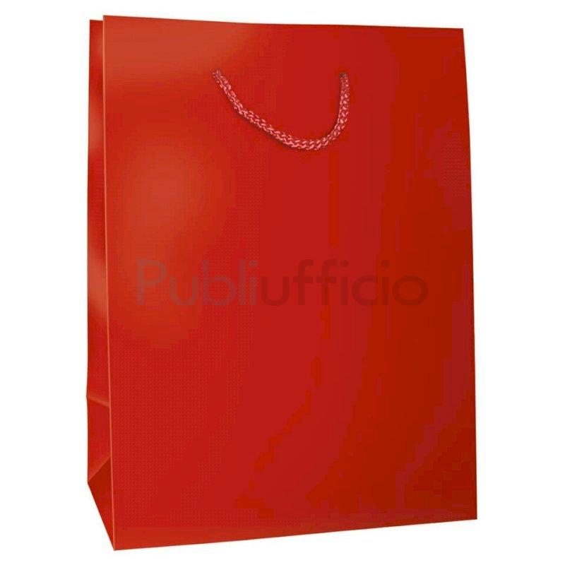 Sacchetti da regalo rosso opaco Biembi misura M - 18x23x10,5 cm