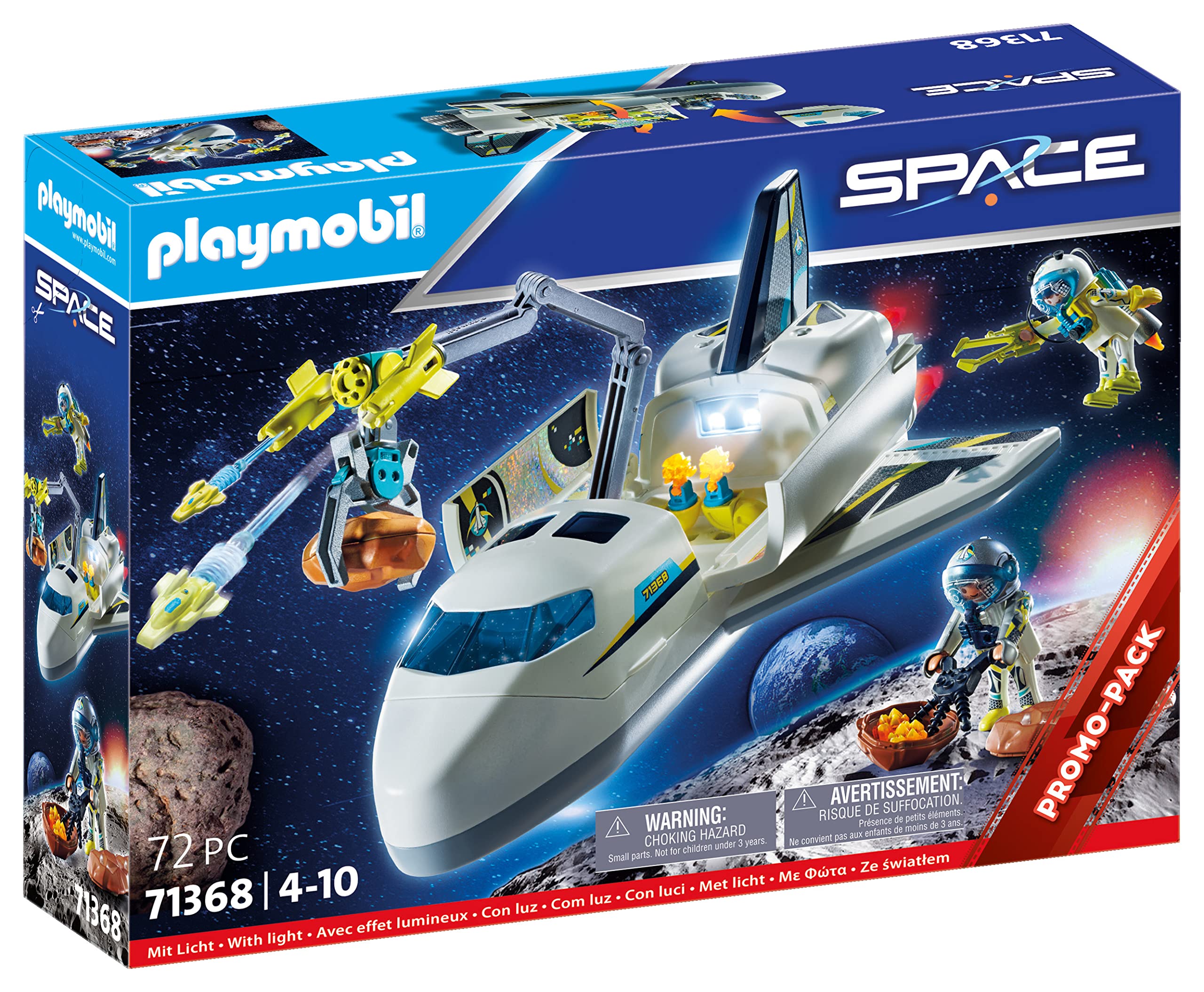 Modellino di Shuttle Spaziale giocattolo di alta fedeltà della marca Playmobil, realizzato in plastica di alta qualità. 4008789713681 | initpc.it