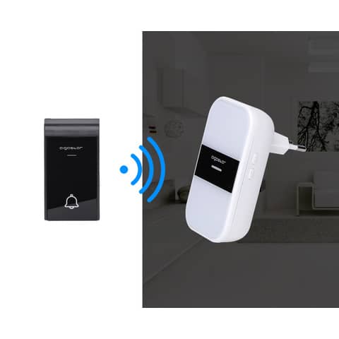 Kit campanello digitale wireless AC bianco, nero Aigostar 10x6x6,5/7,2x4x2