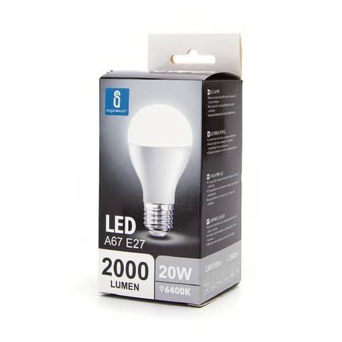 Lampadina LED A67 E27 20W - 2100 lumen Aigostar luce fredda