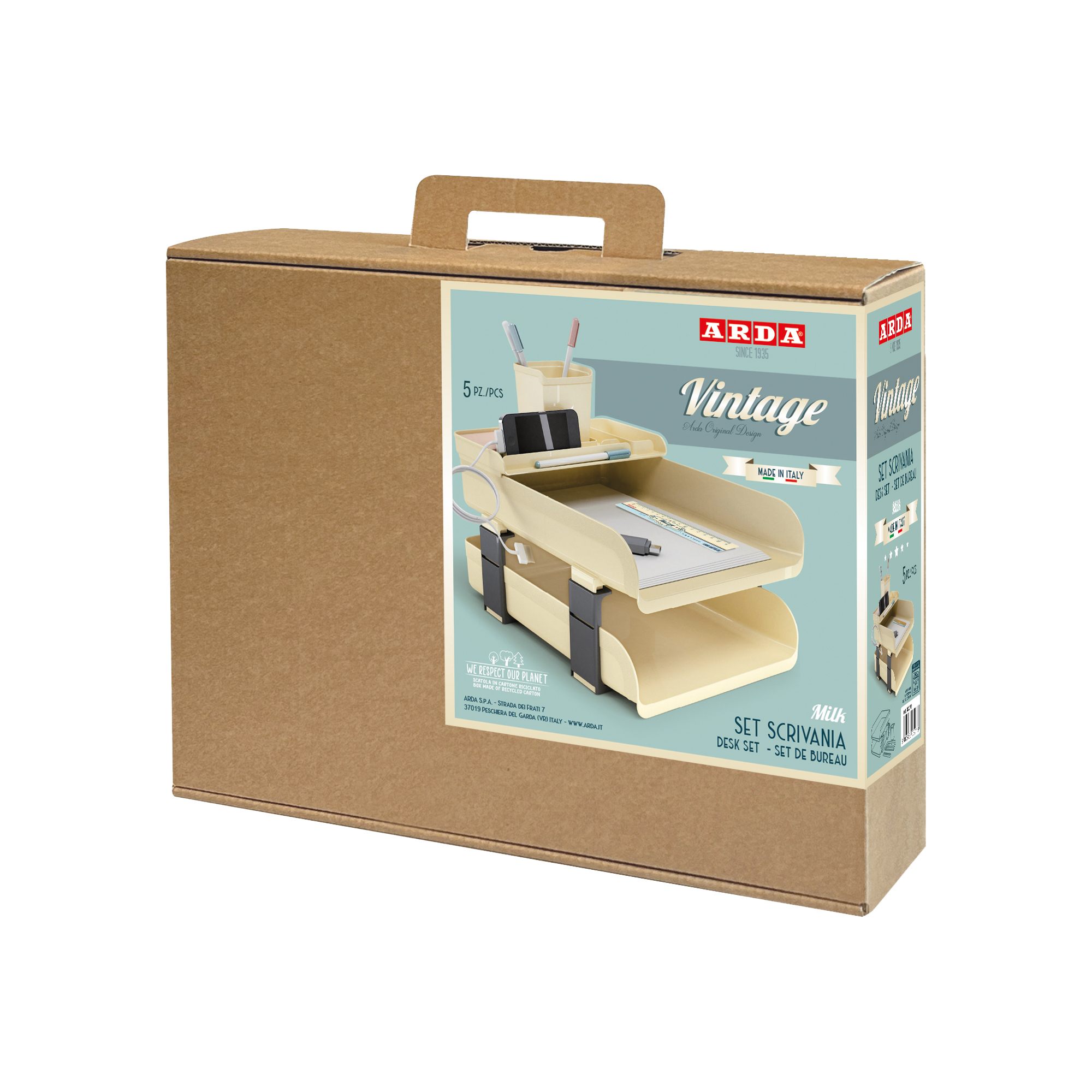 Scrivania in stile vintage di alta qualità, con un set di 5 pezzi incluse. Il design elegante e classico è perfetto per un'atmosfera accogliente nel tuo spazio domestico. 8003438032119 | initpc.it