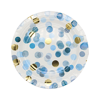 PIATTI CORIANDOLI CELESTI CM 18 PZ.8