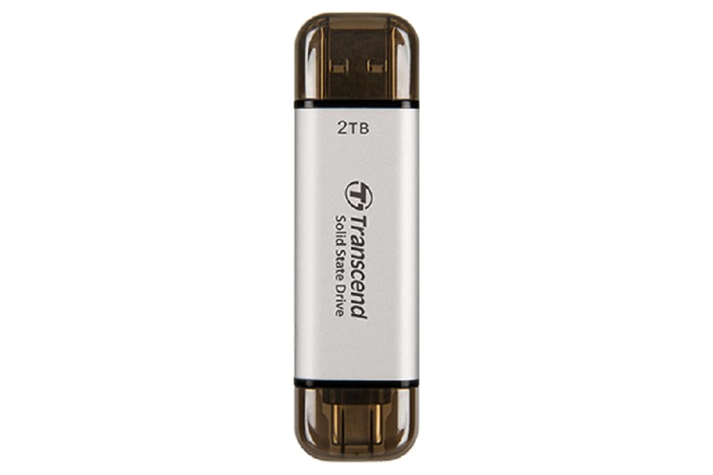 Transcend esd310s ssd portatile 2tb usb 10gbps tipo c argento 0760557863298