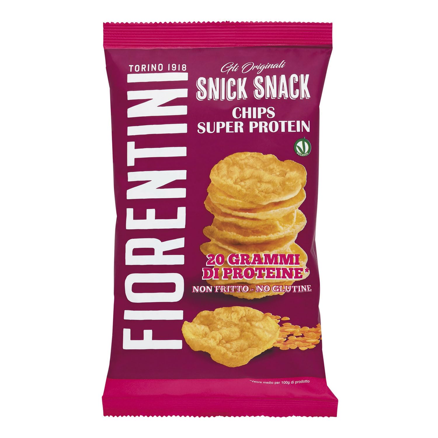 Snick Snack chips di lenticchie rosse Fiorentini 65 g -