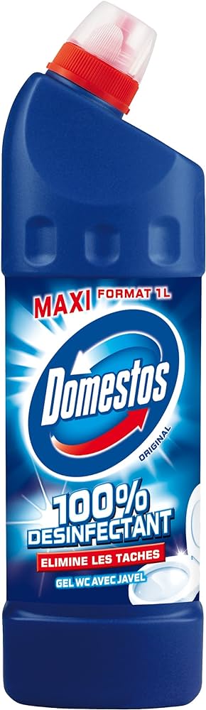 Detergente anticalcare in gel Domestos per WC - flacone da 1 litro -