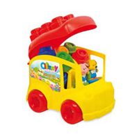 Scuolabus clemmy con animali e mattoncini colorati 8005125147830
