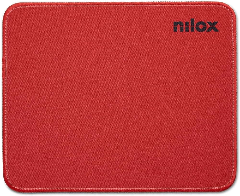 Nilox mouse pad rosso 24cm tessuto morbido antiscivolo 8054320849162