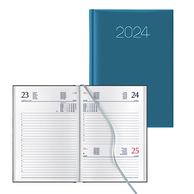 Agenda 14,5x20,5 classica s/d gommato azzurro