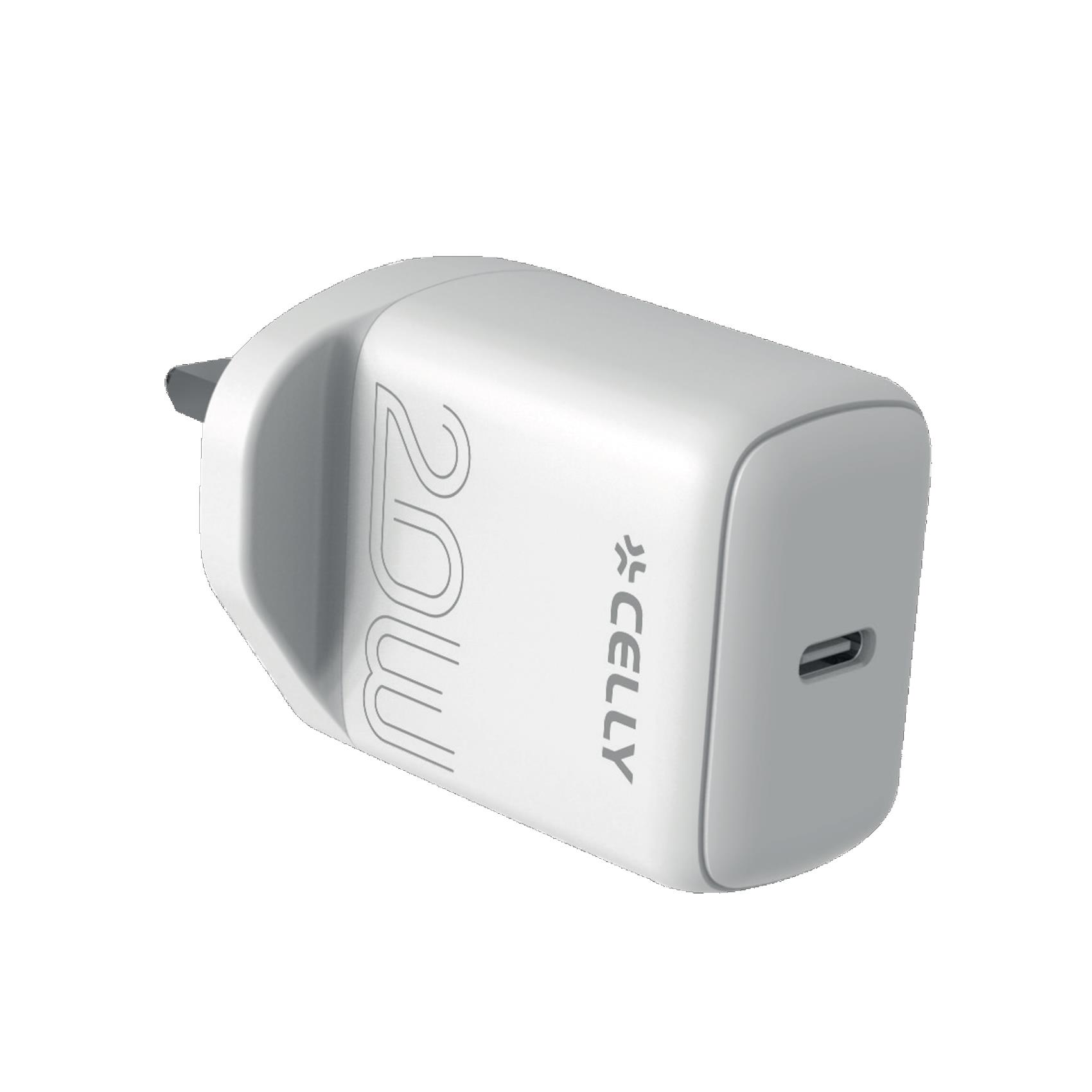 UK WALL CHARGER 1 USB-C 20W EVO WH