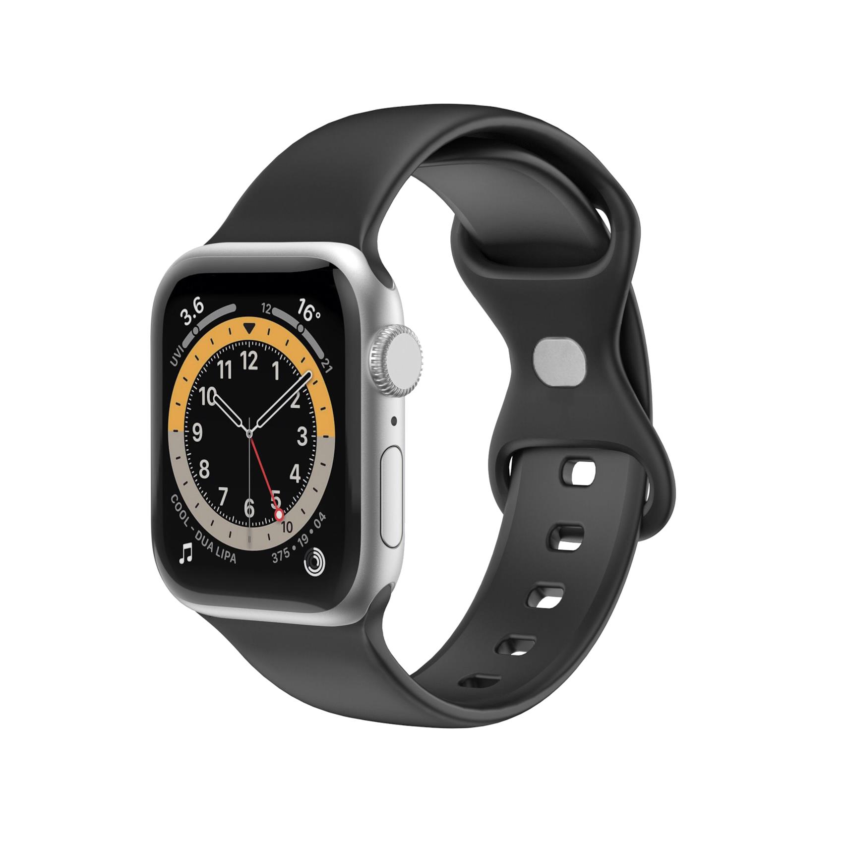Watchband in silicio nero per orologi da 42, 44 o 45mm, marca Celly. 8021735206453 | initpc.it