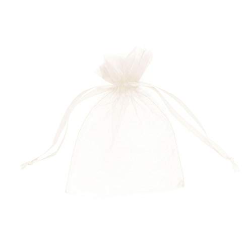 Buste organza con laccio 9x12 milly avorio pz.20