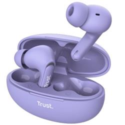 YAVI BT ENC EARBUDS PURPLE - Caschi auricolari bluetooth di alta qualità della marca Trust Computer. Con isolamento acustico e microfono per chiamate e assistenza vocale. 8713439252972 | initpc.it