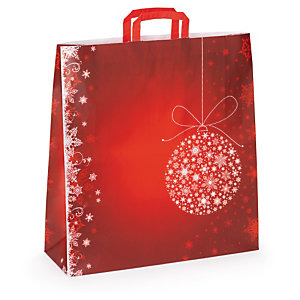 Shopper natalizia cornici di Natale eleganti cm 44x32x10