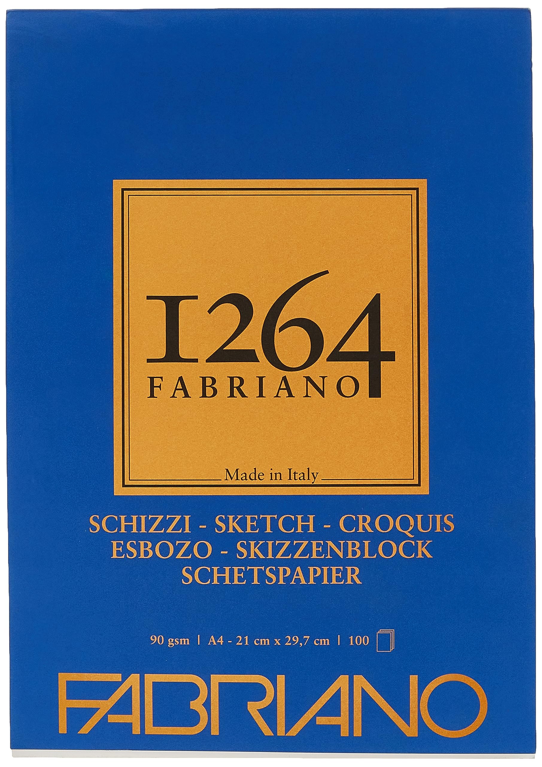 Blocco Fabriano 1264 schizzi A4 gr.90 fg.100 collato in testa