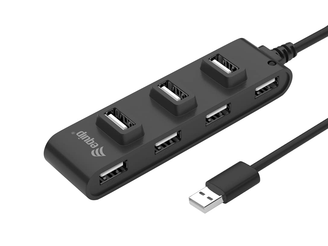 Hub usb 2.0 a 7 porte con alimentazione esterna per pc. 4015867225332
