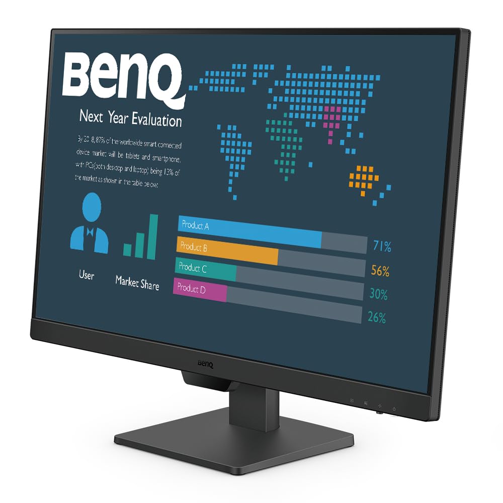 Schermo monitor 27 pollici da 1920x1080 risoluzione, angolo di visuale ampio 178/178 gradi, serie BL2790 di BenQ. 4718755092992 | initpc.it