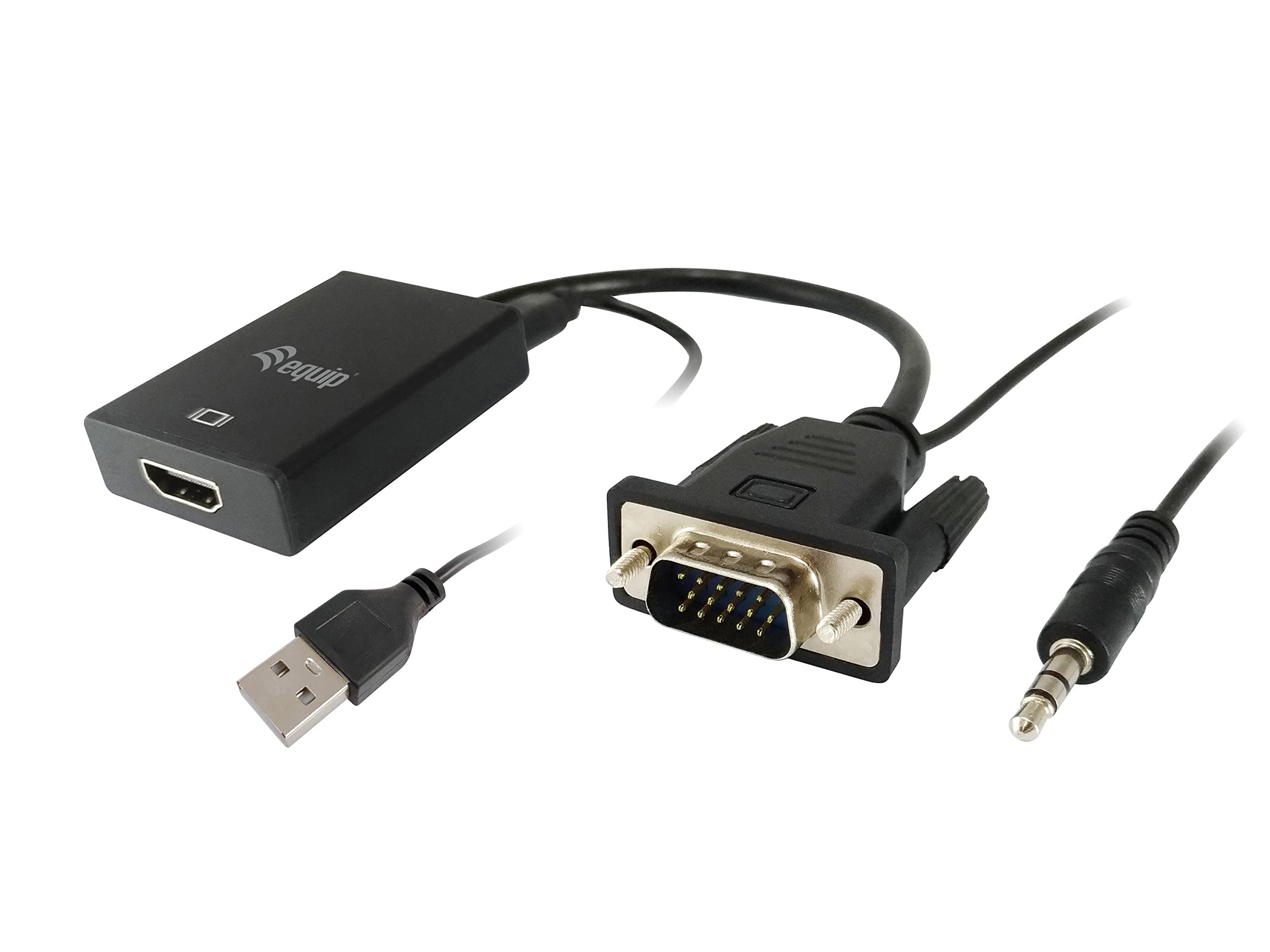VGA TO HDMI ADAPTER WITH AUDIO, BLA