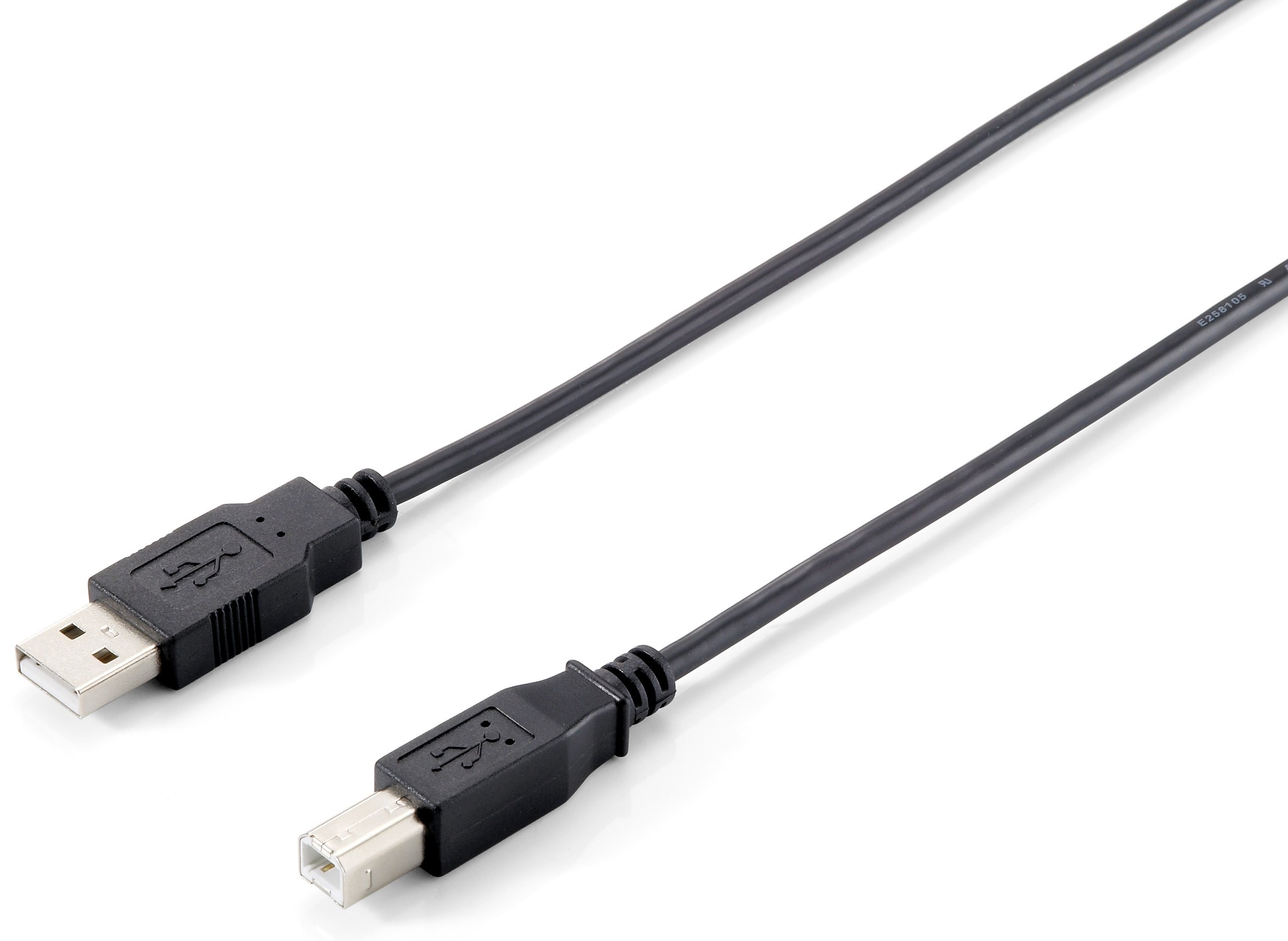 USB 2.0 CABLE A->B M/M 3,0M, BLACK