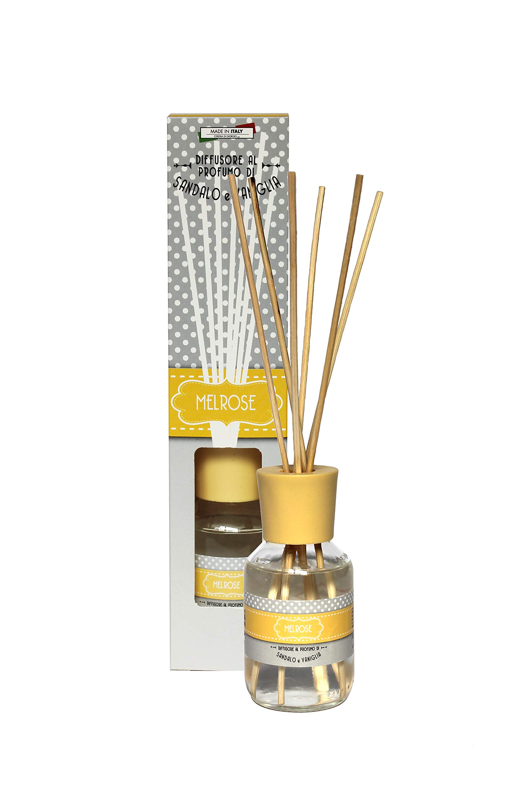 Diffusore ambiente melrose sandalo e vaniglia ml 125