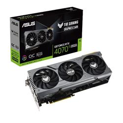 GPU NVIDIA GeForce RTX 4070 TUF, 8GB GDDR6, 256-bit, PCI Express 4.0, risoluzione massima 7680x4320, clock di base 1710 MHz, consumo energetico 260W. 4711387437834 | initpc.it