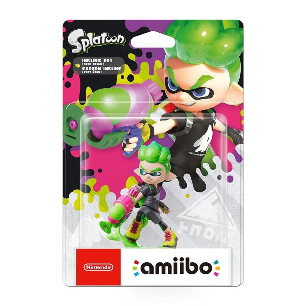 Amiibo splatoon 2 ragazzo inkling verde neon nuovo 0045496380540