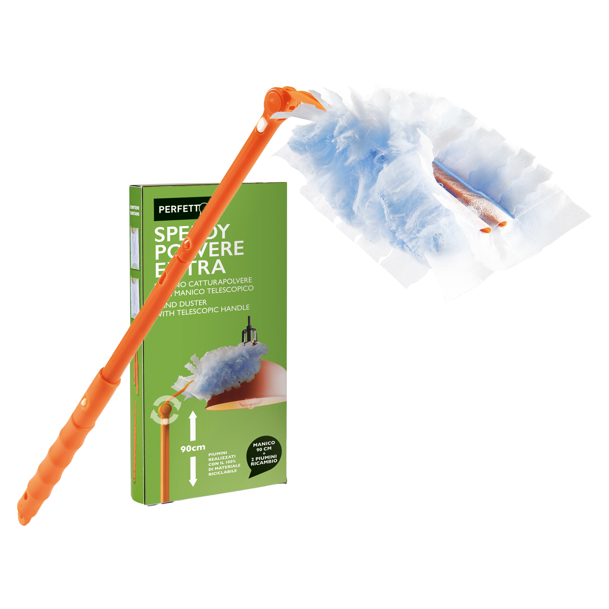 Piumino Perfetto Speedy in pelle di pecora, manico allungabile e due ricambi inclusi 8052474128416 | initpc.it