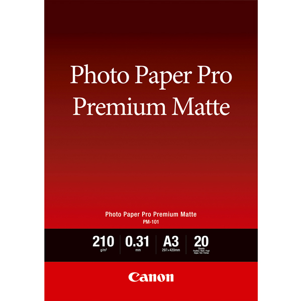 Canon - Carta fotografica Premium Matte PM-101 - A3 - 20 Fogli - 8657B006