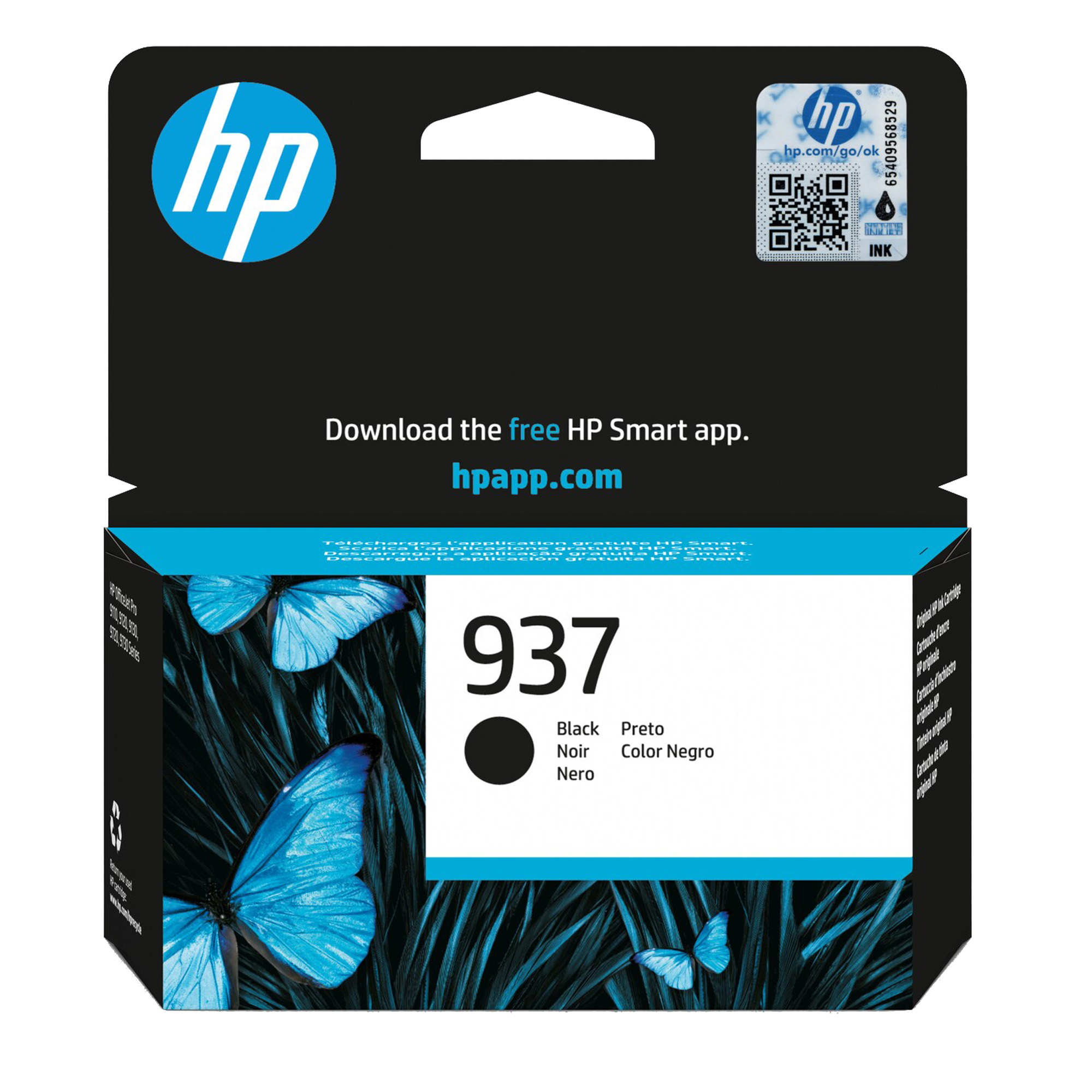 Cartuccia originale hp ink nero modello 937 per stampantihp 196786147609