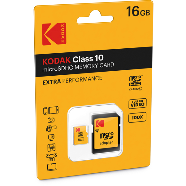 Kodak - Micro SDHC Class 10 Extra - EKMSDM16GHC10CK - 16GB
