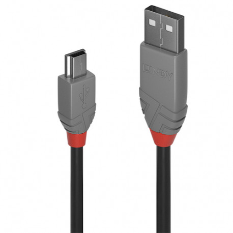 0,5M USB 2.0 KABEL A/MINI-B, ANTHRA