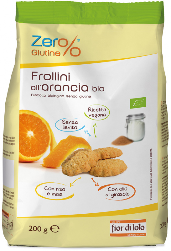 Frollini - arancia - 200 gr - Zerglutine