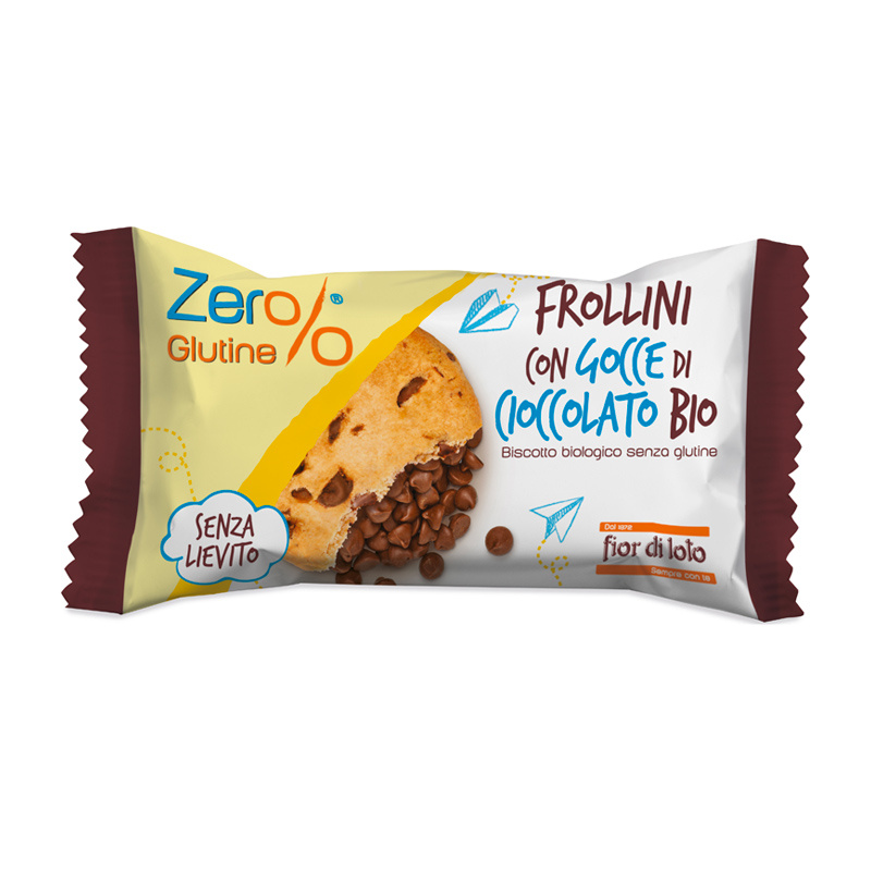 Frollini - con gocce di cioccolato - monoporzione da 70 gr - Zerglutine