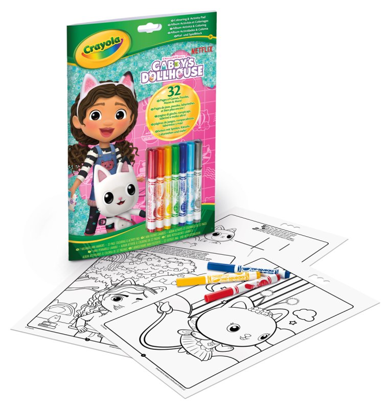 Album attivita` per bambini gabby`s dollhouse colori creativi 0071662470241