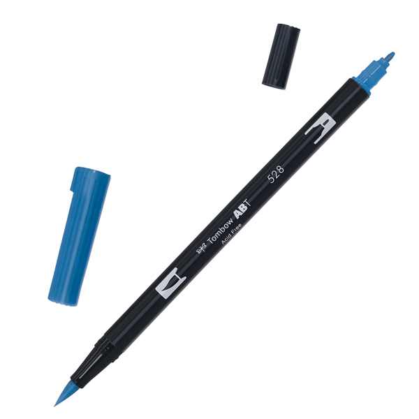 Pennarello Dual Brush 528 - blu scuro, pennareggio per artisti e disegnatori professionali da Tombow 4901991642919 | initpc.it