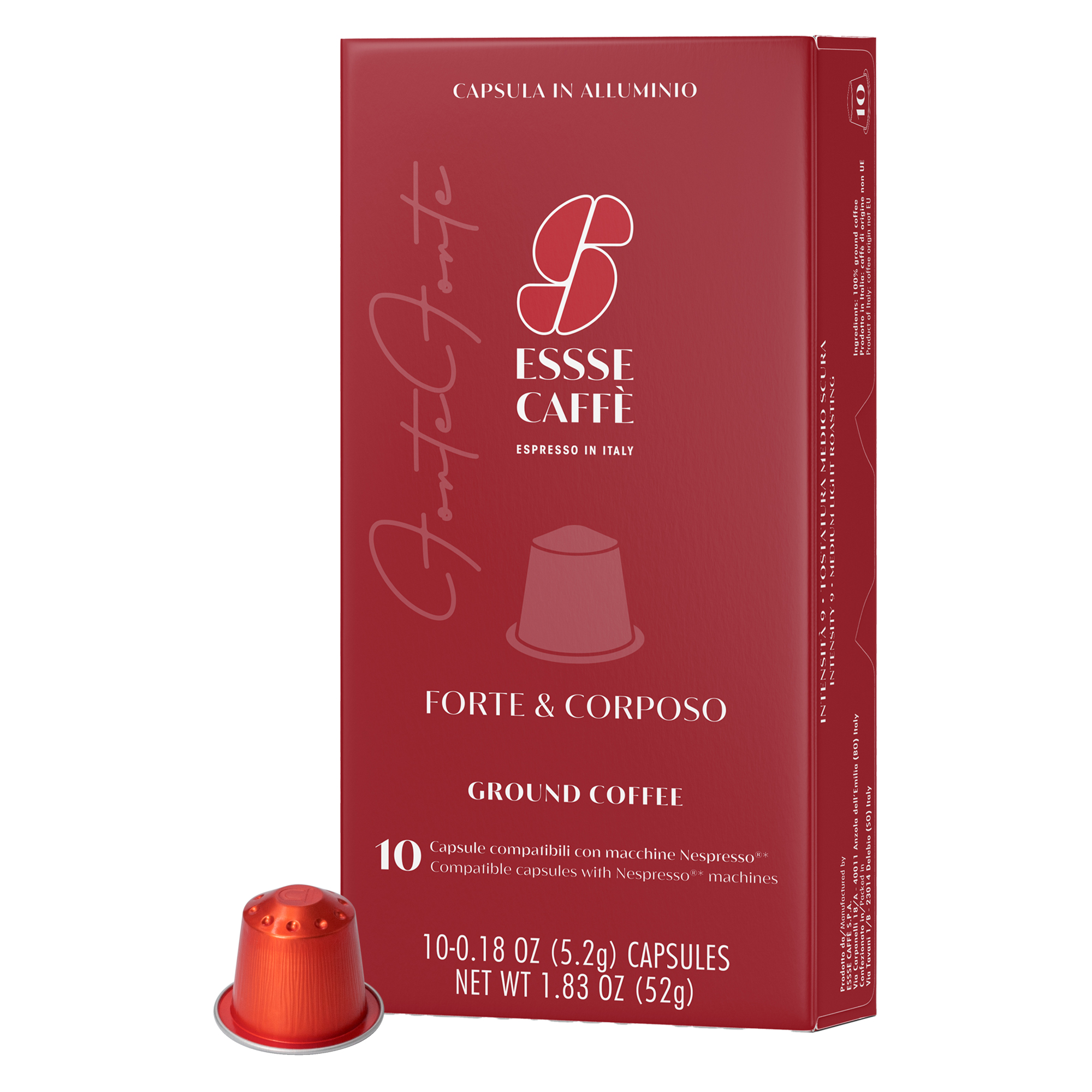 Caffè forte capsule compatibili nespresso intenso 8001953002969