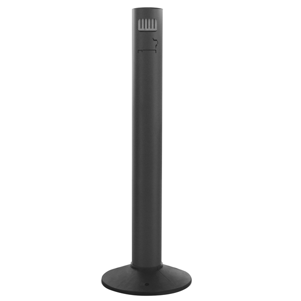Posacenere da esterno in alluminio verniciato nero con diametro di 11.7 cm e altezza di 10,5 cm di marca STILCASA. 8033630001774 | initpc.it