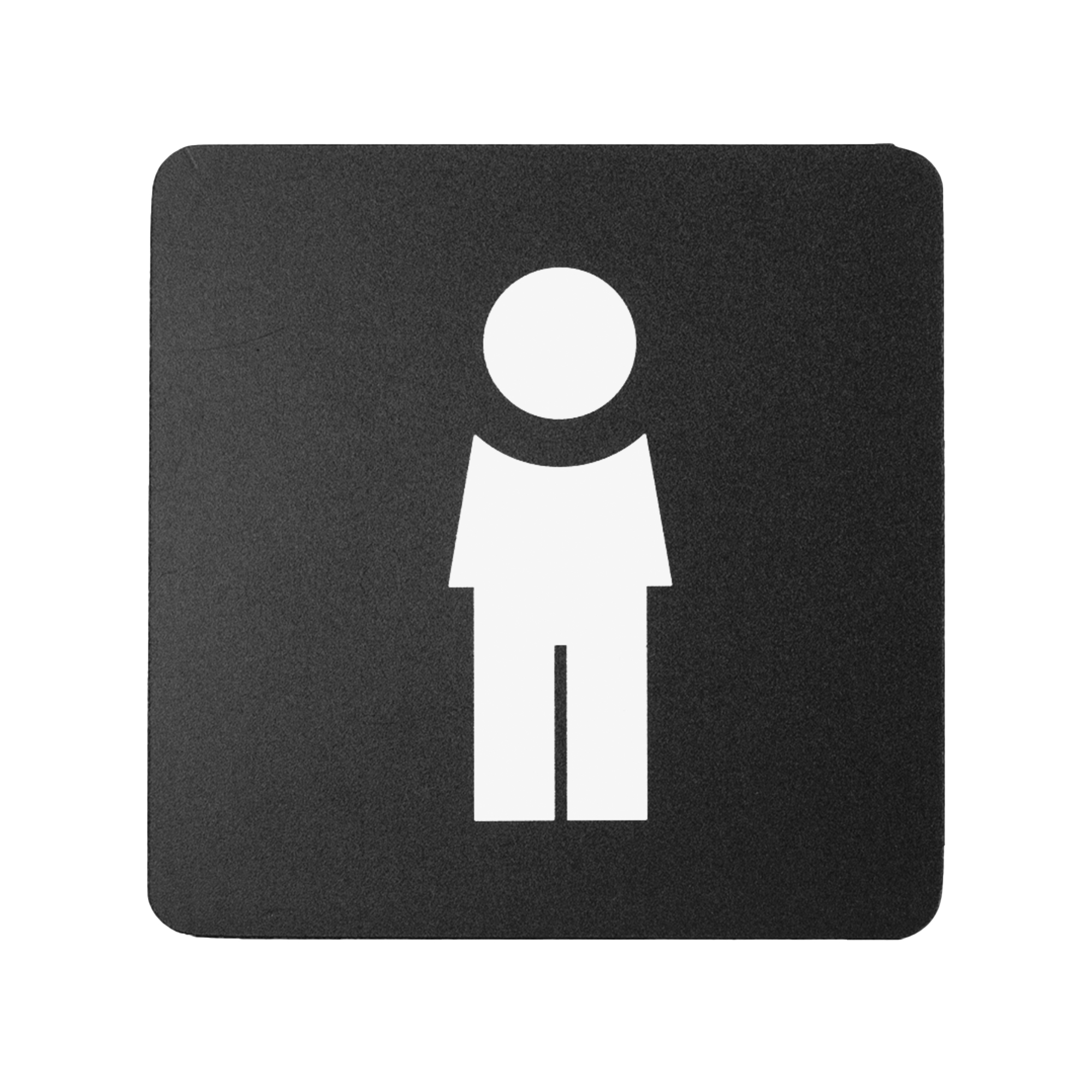 Pittogramma adesivo - toilette uomo - 16 x 16 cm - PVC - nero/bianco - Stilcasa