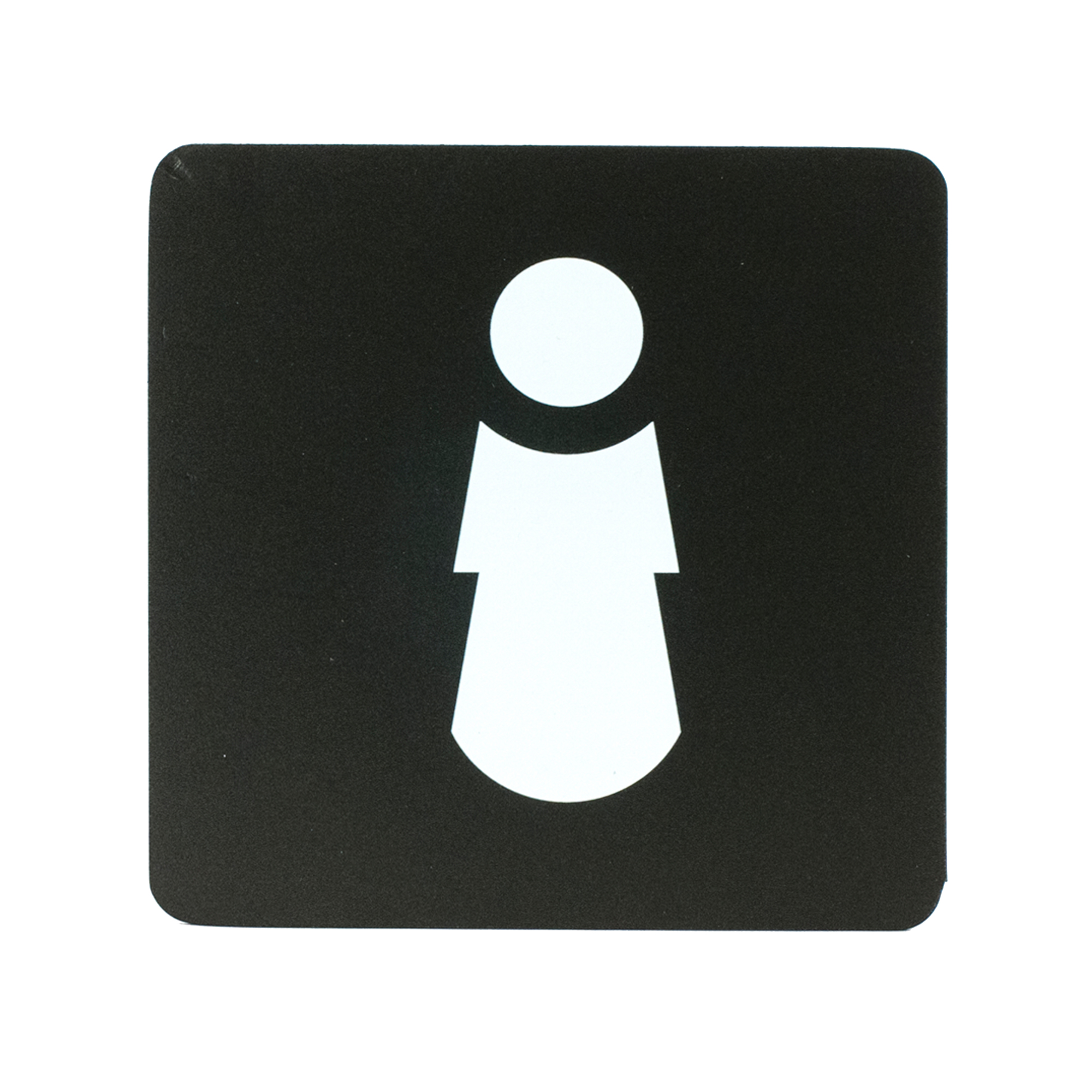 Pittogramma adesivo - toilette donna - 16 x 16 cm - PVC - nero/bianco - Stilcasa