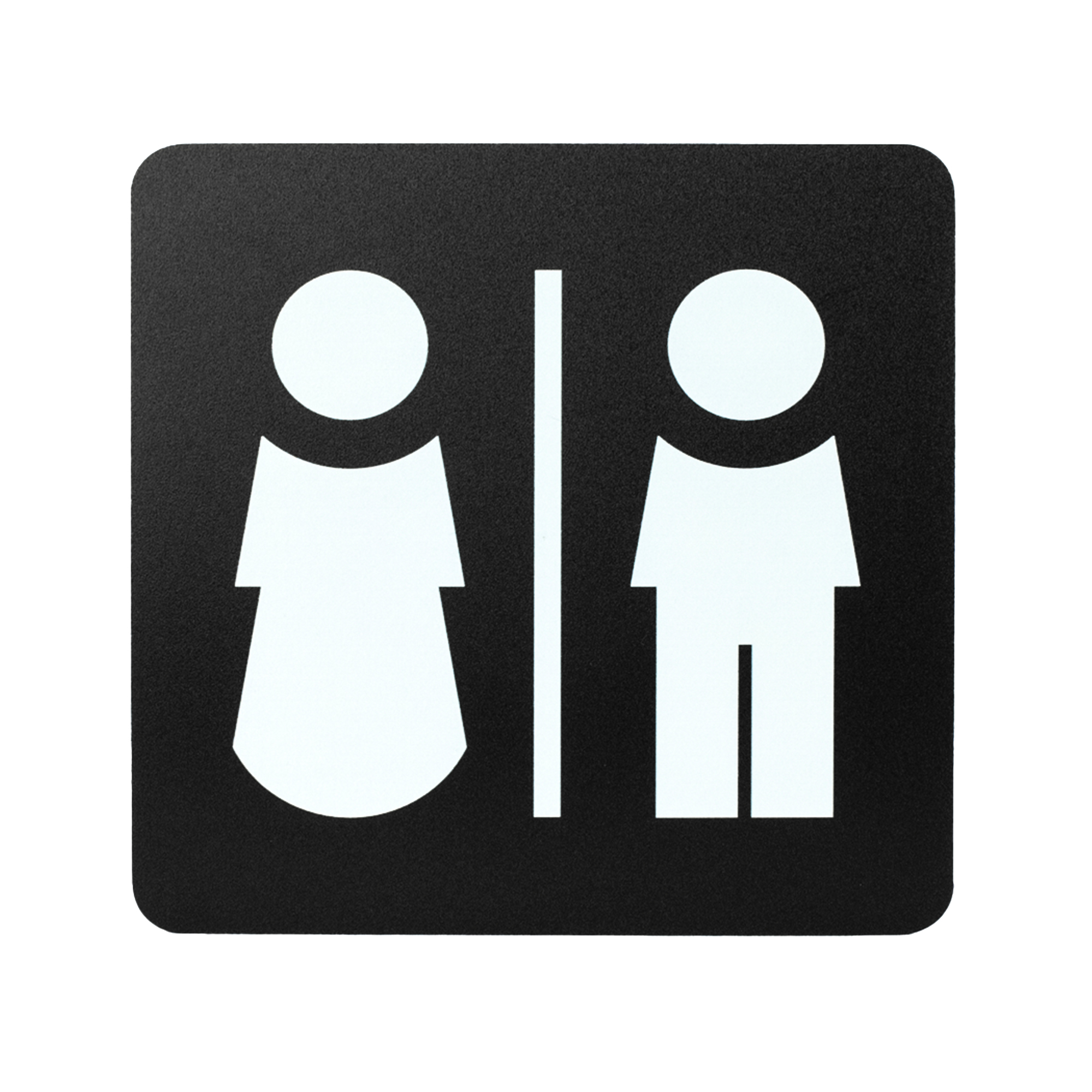 Pittogramma adesivo - toilette uomo/donna - 16 x 16 cm - PVC - nero/bianco - Stilcasa