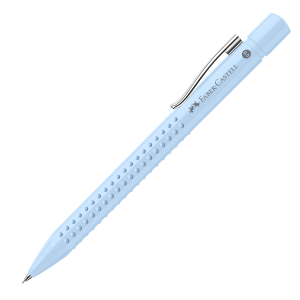 Portamine Grip 2010, mina a punta 0,5 mm, fusto in colore sky blue, marchio Faber Castell. 4005402310296 | initpc.it