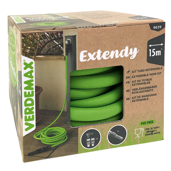 Tubo da giardino estensibile extendy di verdemax lunghezza 15 metri 8015358096294