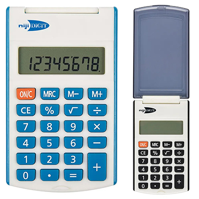 Calcolatrice nijidigit pocket 8 cifre