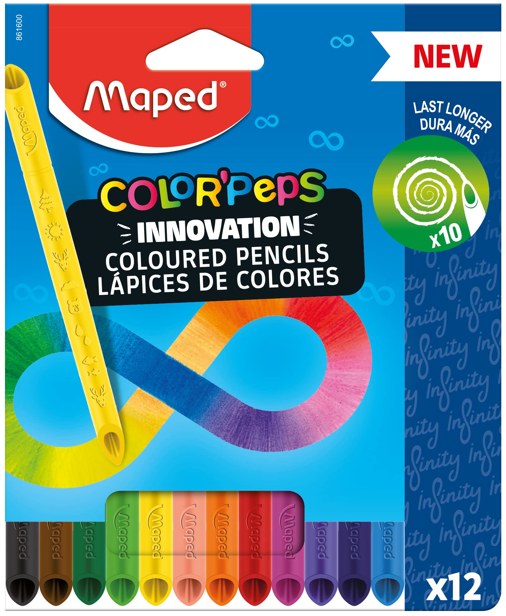 Pastello Color'Peps Infinity - colori assortiti - Maped - conf. 12 pezzi