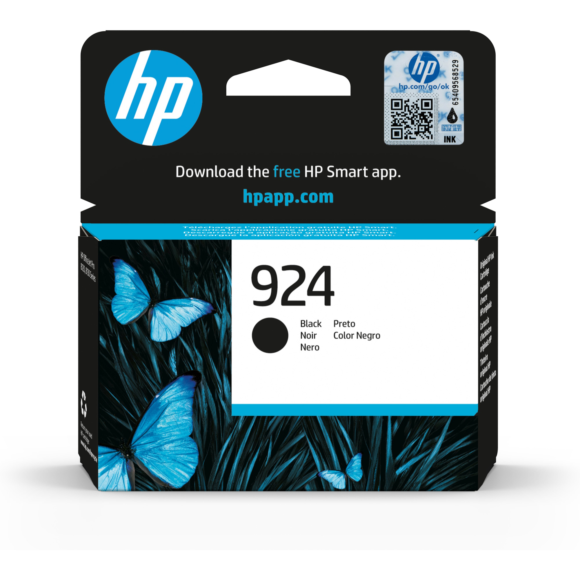 Cartuccia inchiostro nero hp 924 originale per stampanti officejet pro 196786147401