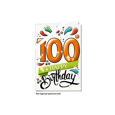 Biglietto auguri 100 anni