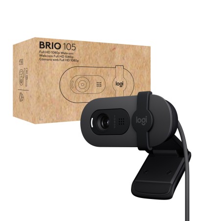 Webcam brio 105 full hd 1080p con autofocus e copriobiettivo 5099206112520