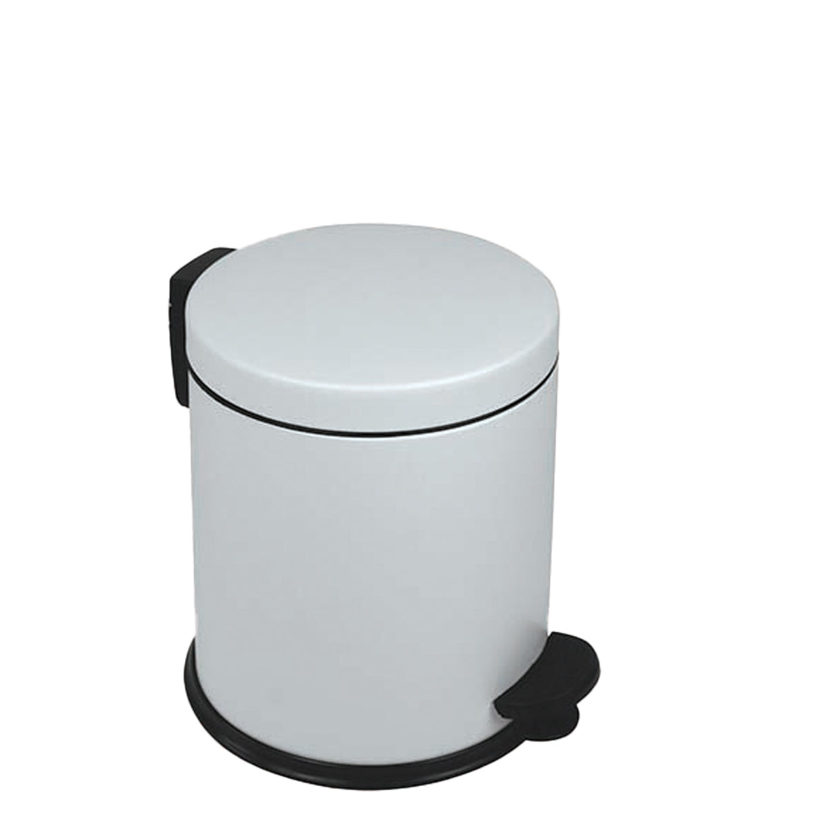 Pattumiera a pedale New Bin Basic, capacità 5L, realizzata in metallo verniciato bianco, marchio Medial International 8056324539001 | initpc.it