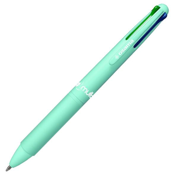 Penna a sfera 4 colori pastel punta 1mm dinner mint osama 8059484017815