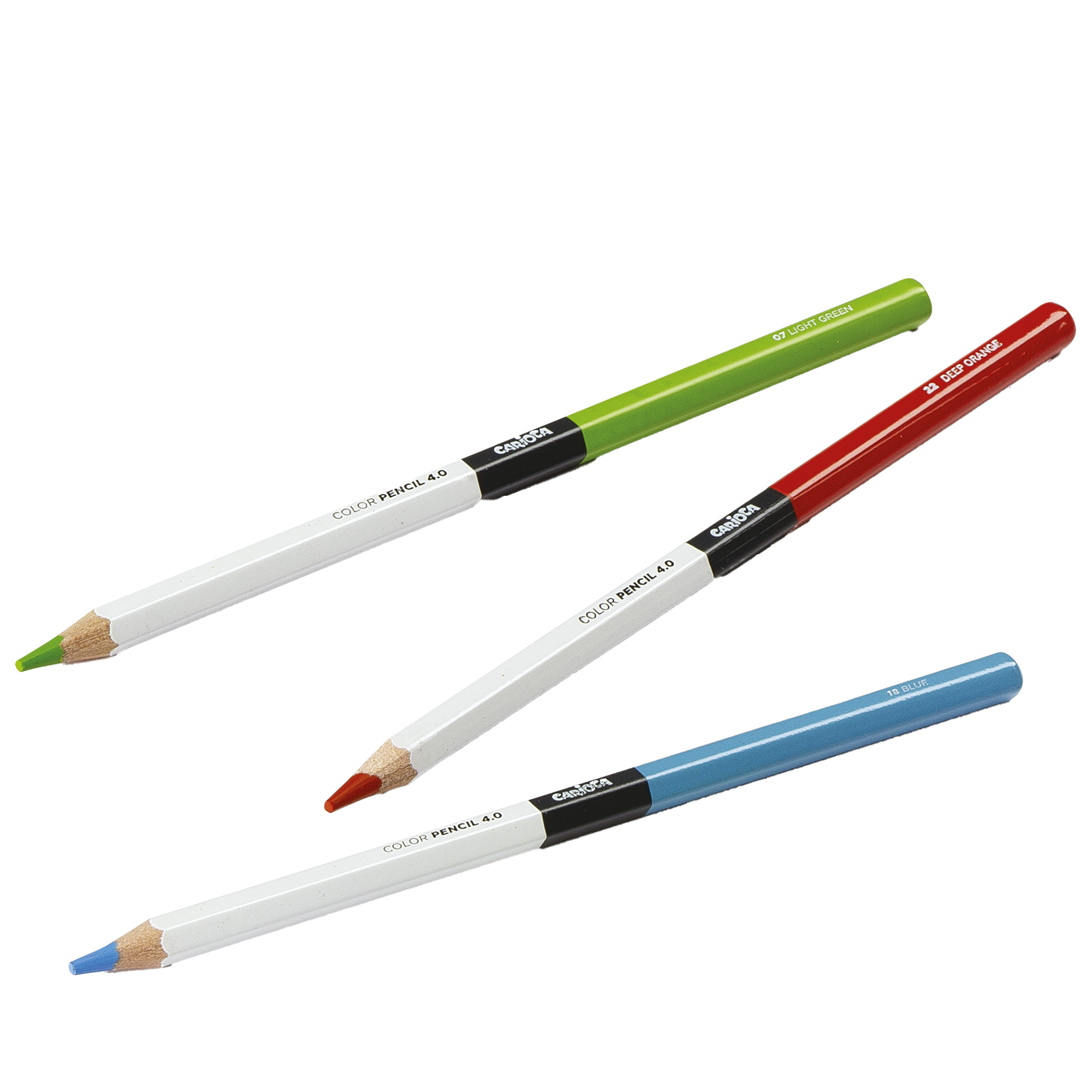 Matita colorata Color Pencil 4.0, mina da 4 mm con colori assortiti del marchio Carioca Plus, confezione da 12 pezzi. 8003511452018 | initpc.it