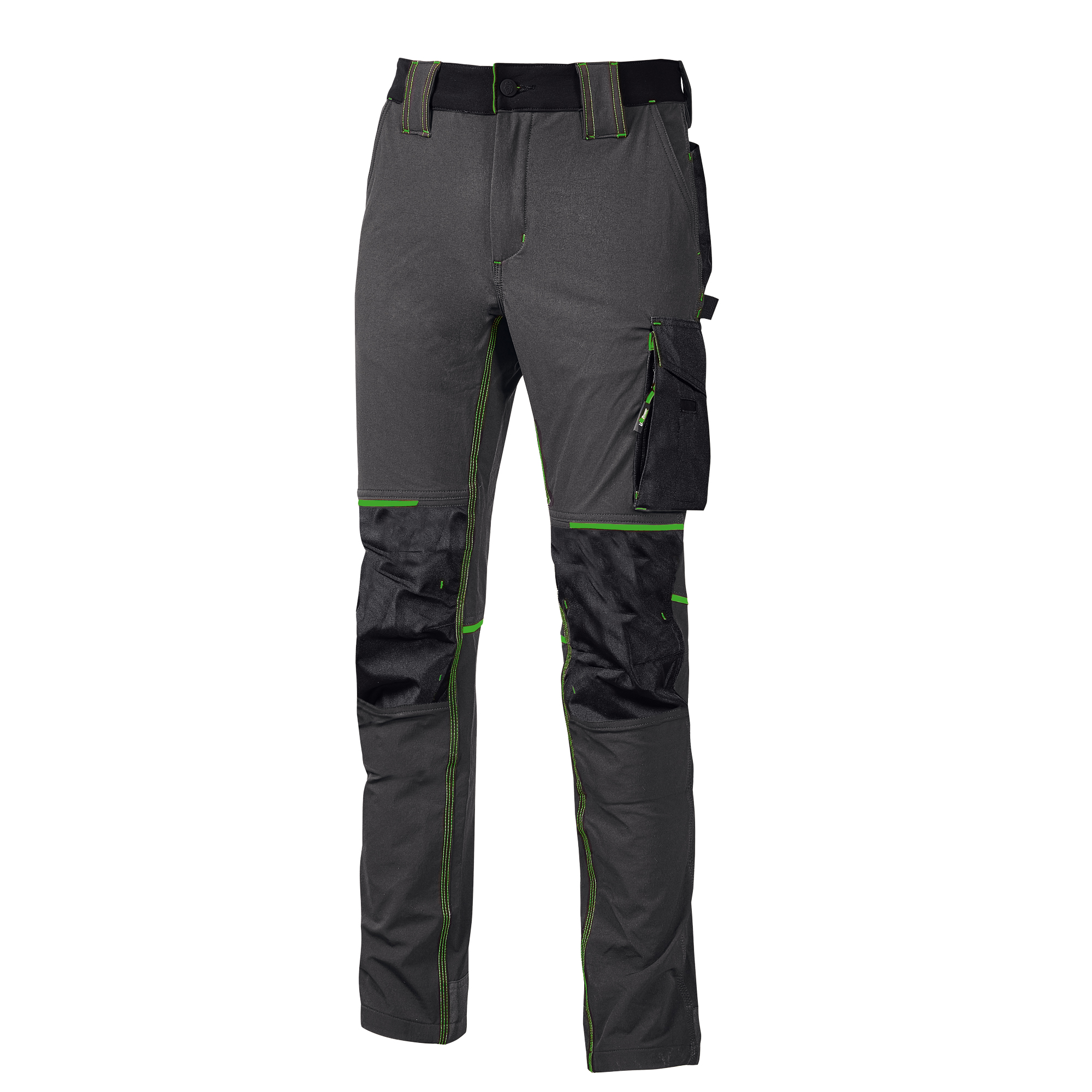 Pantaloni da lavoro Atom taglia L grigio/verde U-power